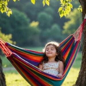 Hamaca Colgante Infantil Evolutiva (2–14 años) | Tono Rojo